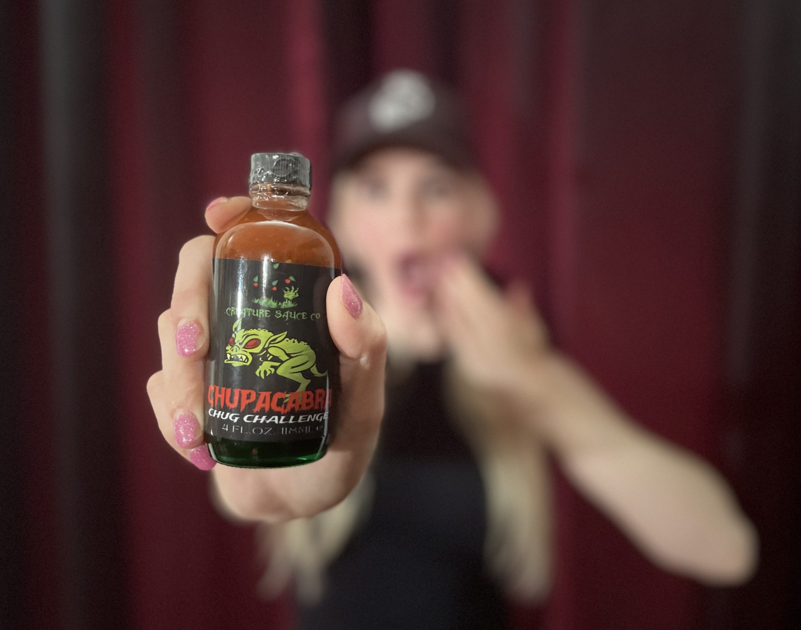 The CHUPACABRA Chug Challenge, made with SUPER HOT PEPPERS by Creature Sauce Co.